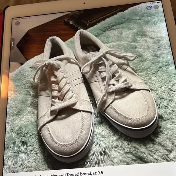 Men’s white tennis shoes, Merona (Target) brand, sz 9.5 - Picture 2 of 7